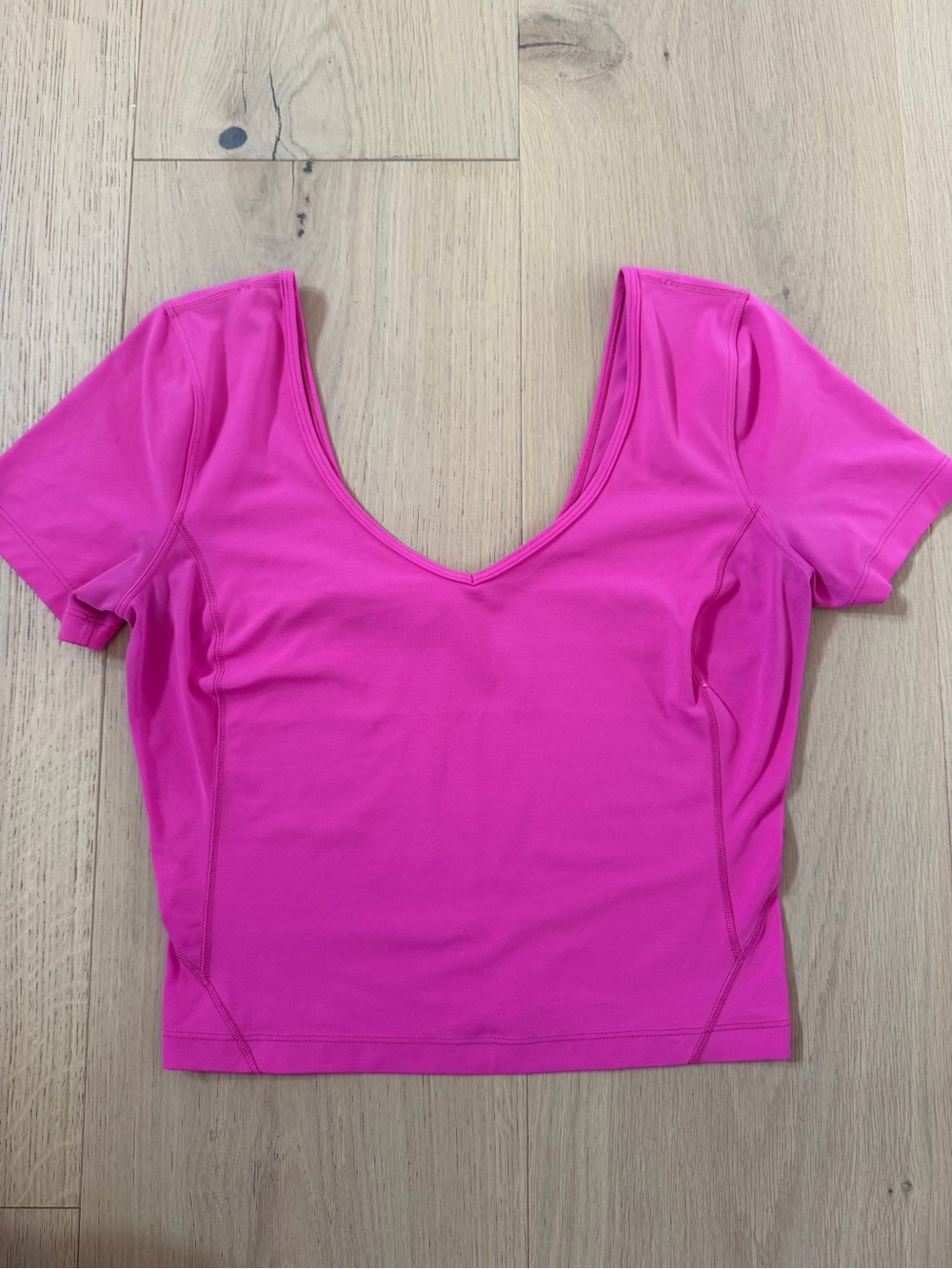lululemon athletica Hot Pink Scoop Neck Crop Top